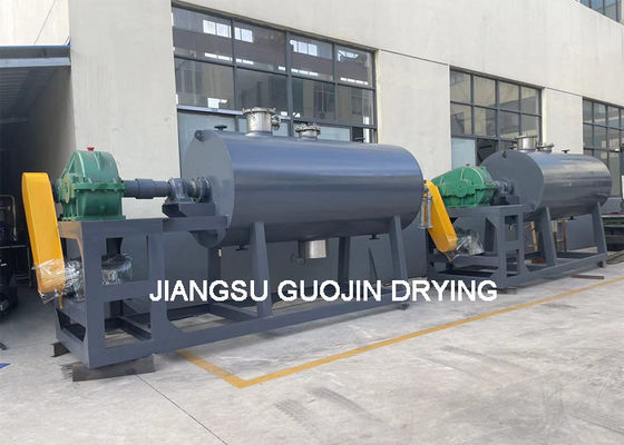 เครื่องอบแห้งสูญญากาศโรตารี่ Sludge Stirring 1800L พร้อม Harrow Paddle