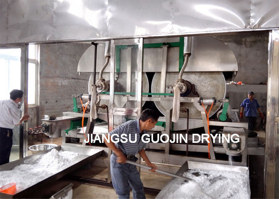 เครื่องขูดอาหาร Double Drum Dryer 1.5M เส้นผ่านศูนย์กลางสำหรับมันฝรั่งสีม่วง