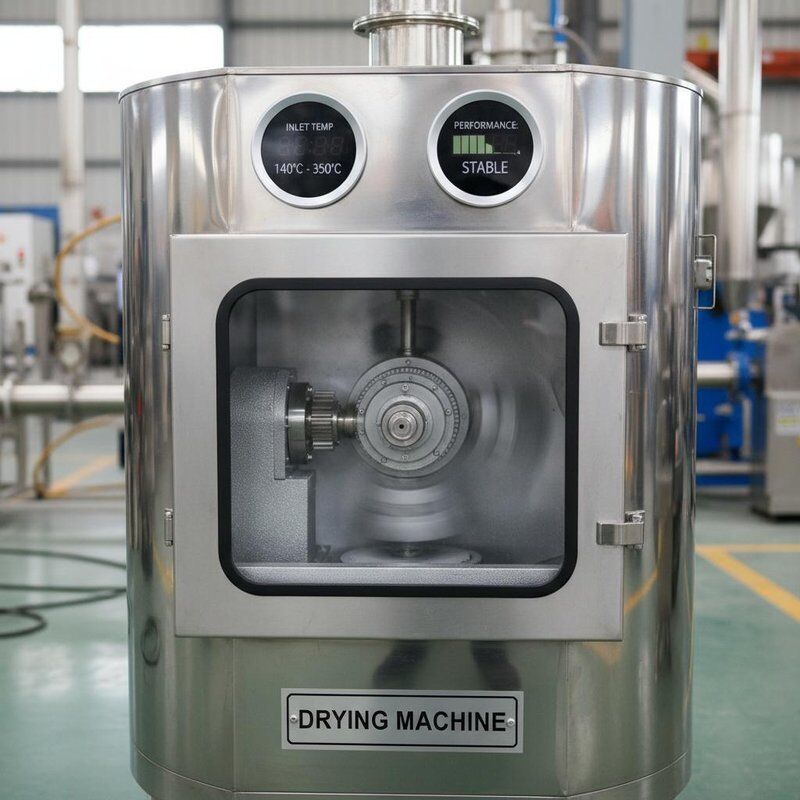 อุณหภูมิขาเข้า 140 ถึง 350 เครื่องอบแห้งแบบแรงเหวี่ยงพร้อมหัวฉีดแบบแรงเหวี่ยง ให้ความเสถียรและประสิทธิภาพ